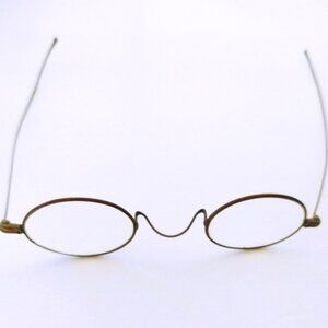 Antique Eyeglasses Mid-1800s Metal Rim Spectacles